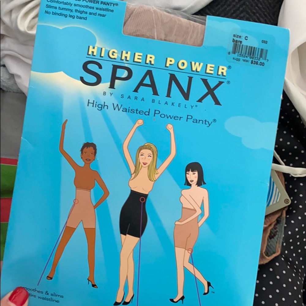 NIB SPANX POWER PANTY SIZE C NUDE